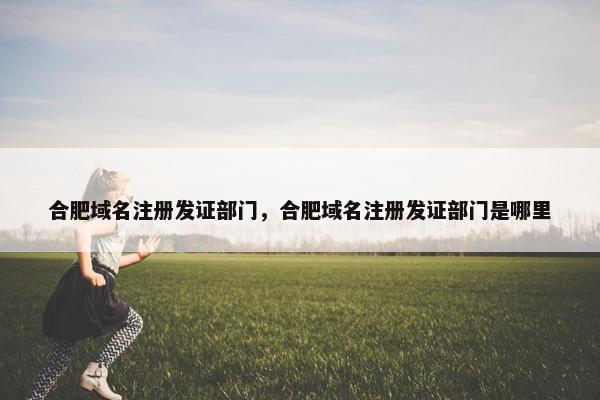合肥域名注册发证部门，合肥域名注册发证部门是哪里