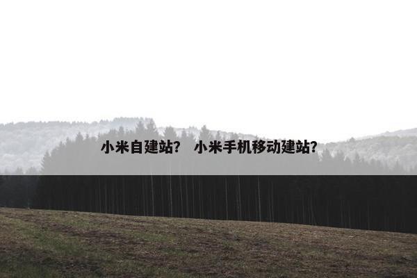 小米自建站？ 小米手机移动建站？