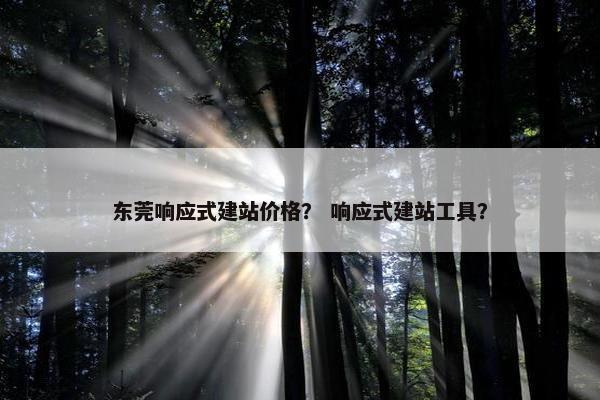 东莞响应式建站价格？ 响应式建站工具？