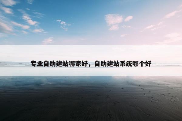 专业自助建站哪家好，自助建站系统哪个好