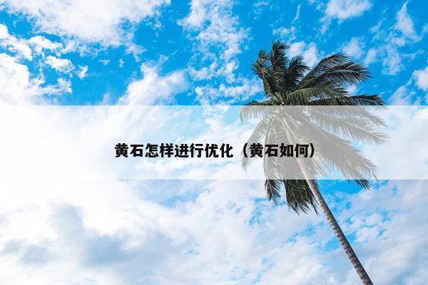黄石怎样进行优化（黄石如何）