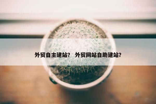 外贸自主建站？ 外贸网站自助建站？