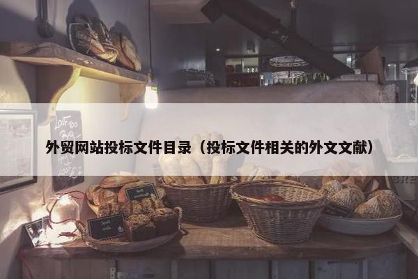 外贸网站投标文件目录（投标文件相关的外文文献）