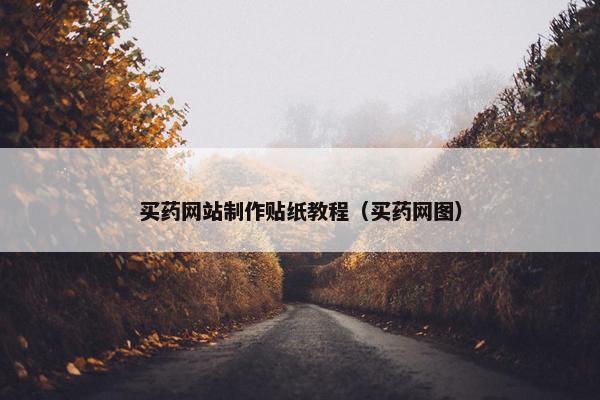 买药网站制作贴纸教程（买药网图）
