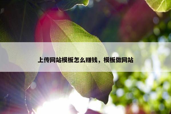 上传网站模板怎么赚钱，模板做网站