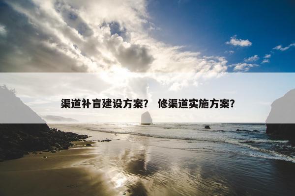 渠道补盲建设方案？ 修渠道实施方案？