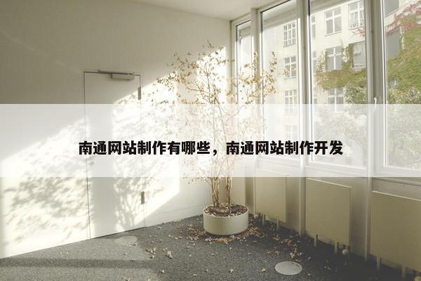 南通网站制作有哪些，南通网站制作开发