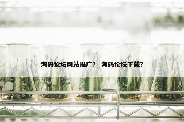 淘码论坛网站推广？ 淘码论坛下载？