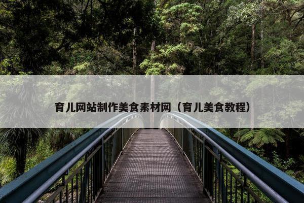 育儿网站制作美食素材网（育儿美食教程）