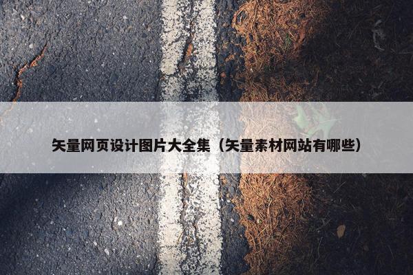 矢量网页设计图片大全集（矢量素材网站有哪些）
