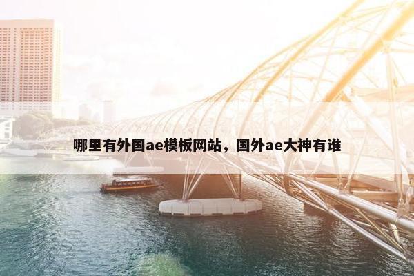 哪里有外国ae模板网站，国外ae大神有谁