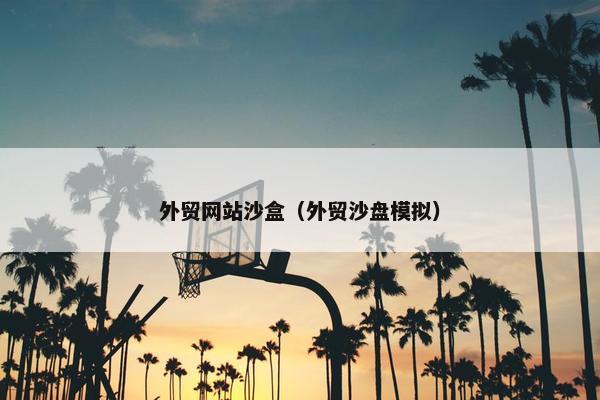 外贸网站沙盒（外贸沙盘模拟）