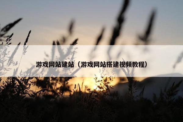 游戏网站建站（游戏网站搭建视频教程）