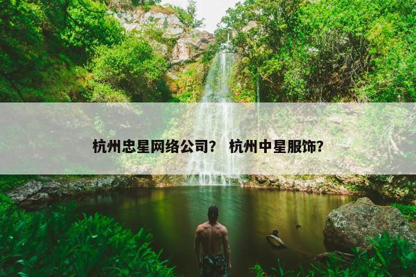 杭州忠星网络公司？ 杭州中星服饰？
