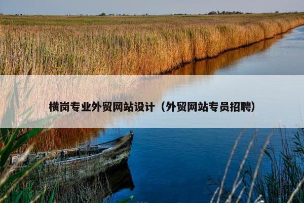 横岗专业外贸网站设计（外贸网站专员招聘）