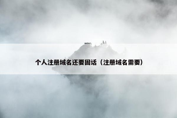 个人注册域名还要固话（注册域名需要）