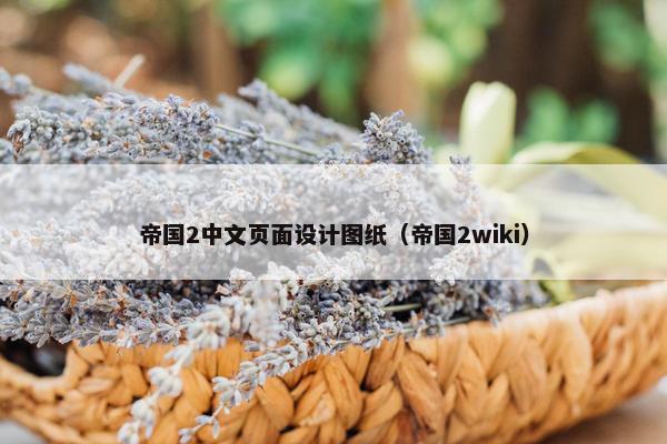 帝国2中文页面设计图纸（帝国2wiki）