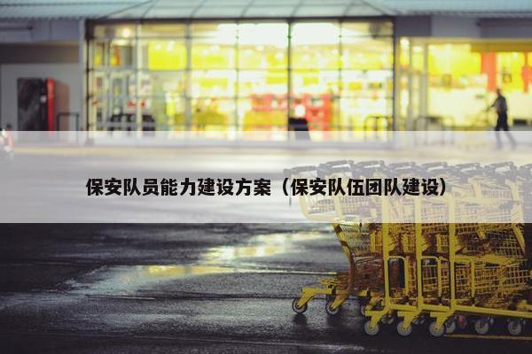 保安队员能力建设方案（保安队伍团队建设）