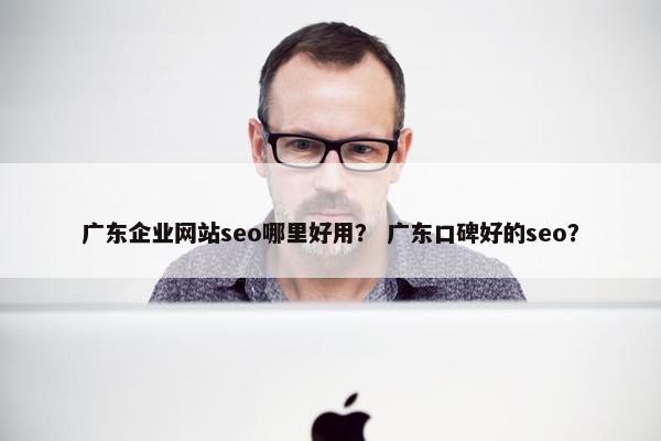 广东企业网站seo哪里好用？ 广东口碑好的seo？