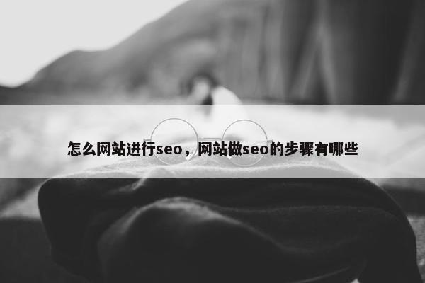 怎么网站进行seo，网站做seo的步骤有哪些