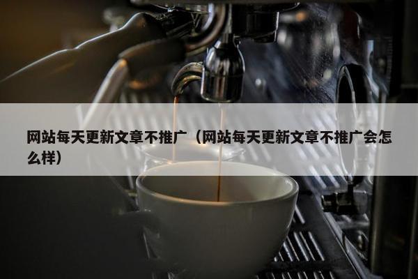网站每天更新文章不推广（网站每天更新文章不推广会怎么样）