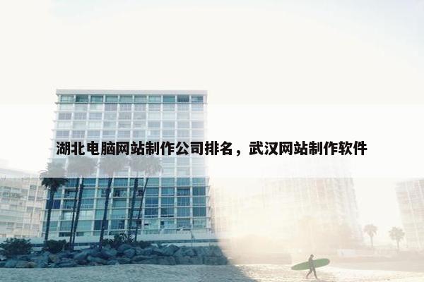湖北电脑网站制作公司排名，武汉网站制作软件