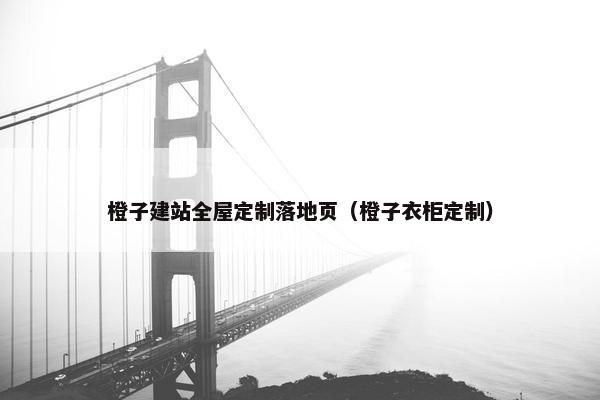 橙子建站全屋定制落地页（橙子衣柜定制）