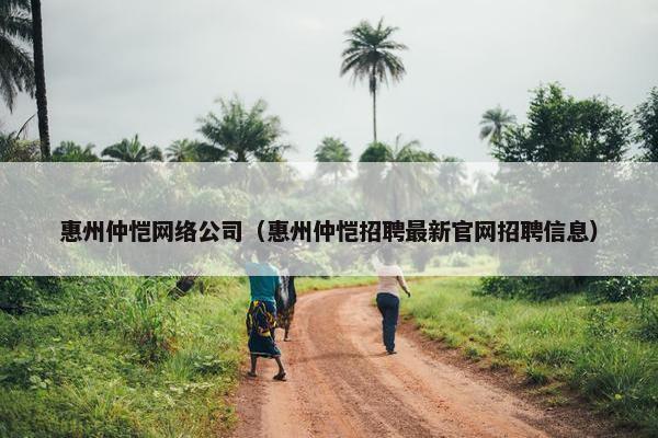 惠州仲恺网络公司（惠州仲恺招聘最新官网招聘信息）