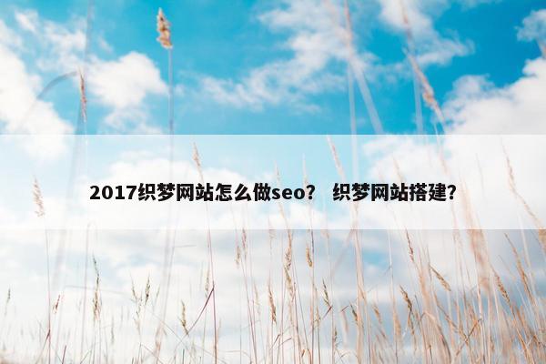2017织梦网站怎么做seo？ 织梦网站搭建？