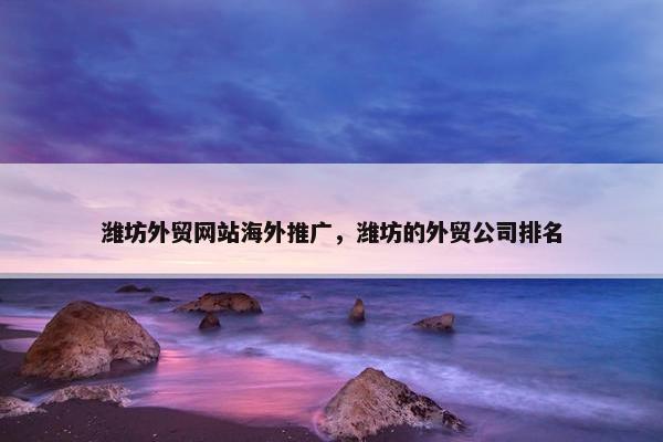 潍坊外贸网站海外推广，潍坊的外贸公司排名