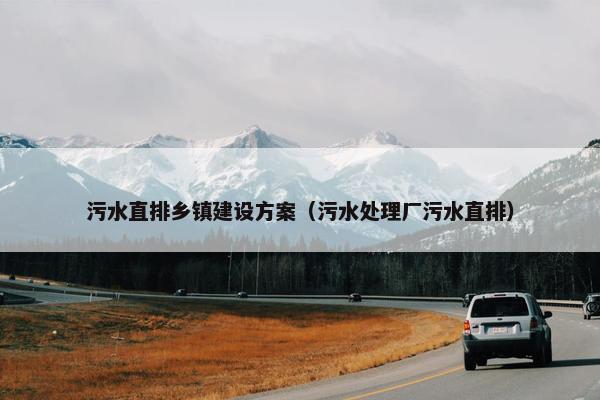 污水直排乡镇建设方案（污水处理厂污水直排）