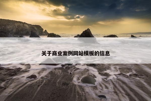关于商业案例网站模板的信息