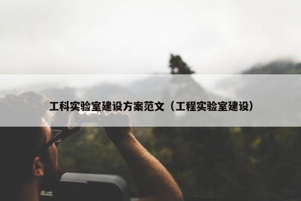 工科实验室建设方案范文（工程实验室建设）