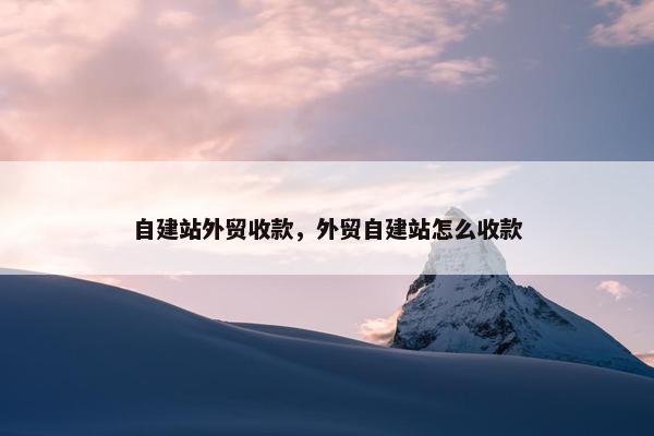 自建站外贸收款，外贸自建站怎么收款
