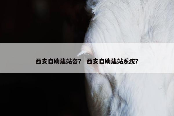 西安自助建站咨？ 西安自助建站系统？