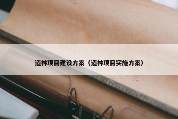 造林项目建设方案（造林项目实施方案）
