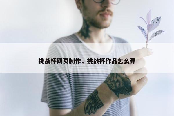 挑战杯网页制作，挑战杯作品怎么弄