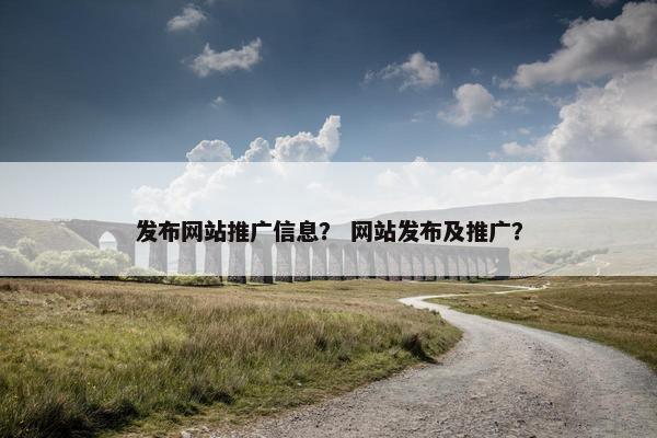 发布网站推广信息？ 网站发布及推广？