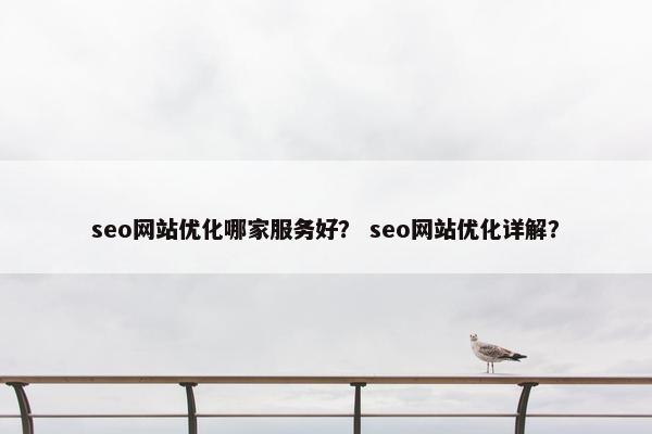 seo网站优化哪家服务好？ seo网站优化详解？