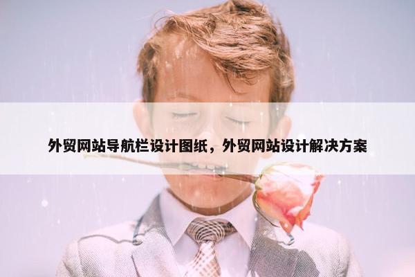 外贸网站导航栏设计图纸，外贸网站设计解决方案