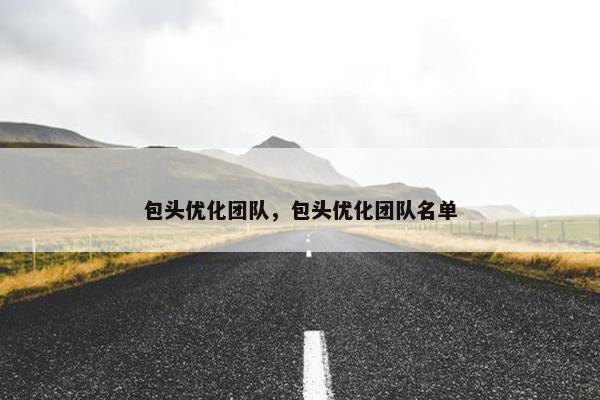 包头优化团队，包头优化团队名单