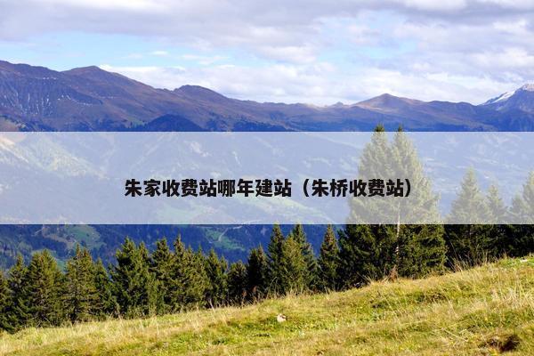 朱家收费站哪年建站（朱桥收费站）