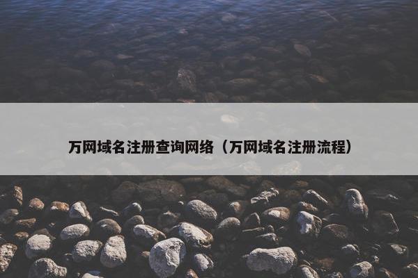 万网域名注册查询网络（万网域名注册流程）