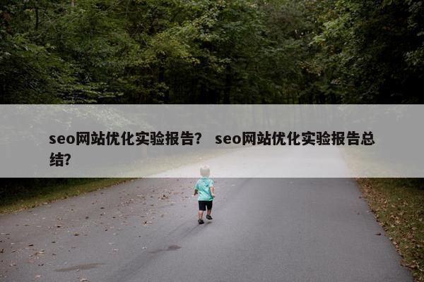 seo网站优化实验报告？ seo网站优化实验报告总结？