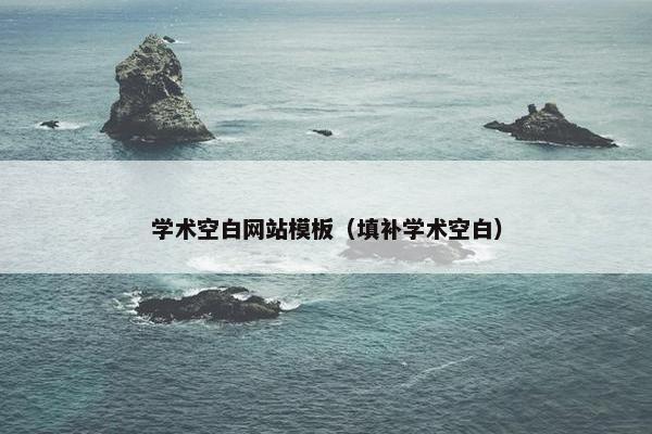 学术空白网站模板（填补学术空白）