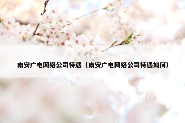 南安广电网络公司待遇（南安广电网络公司待遇如何）