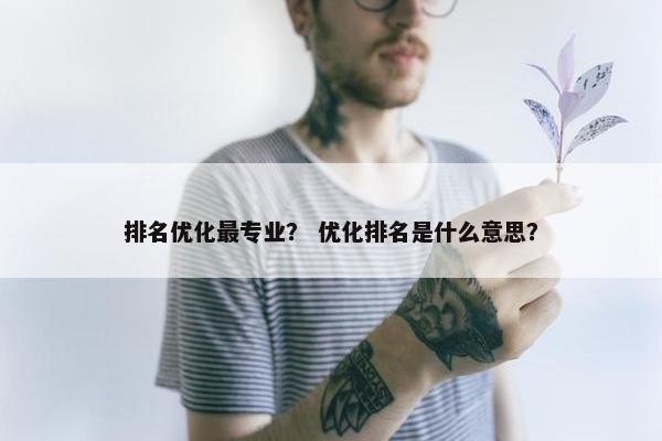 排名优化最专业？ 优化排名是什么意思？