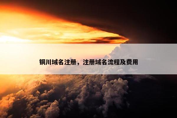 铜川域名注册，注册域名流程及费用