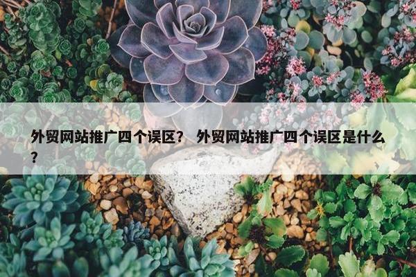 外贸网站推广四个误区？ 外贸网站推广四个误区是什么？