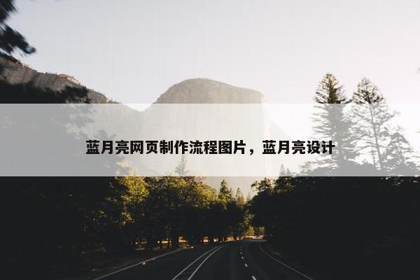 蓝月亮网页制作流程图片，蓝月亮设计